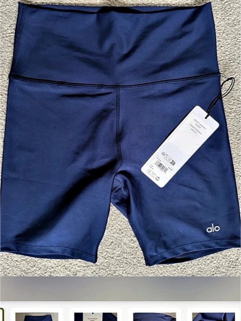 Alo NWT airlift energy short navy size M R34